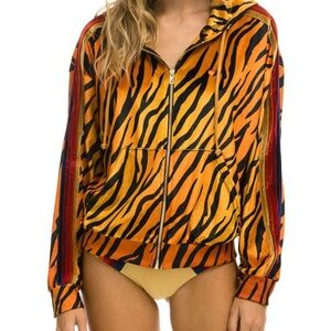 Aviator Nation Classic Velvet Relaxes full zip - TIGER